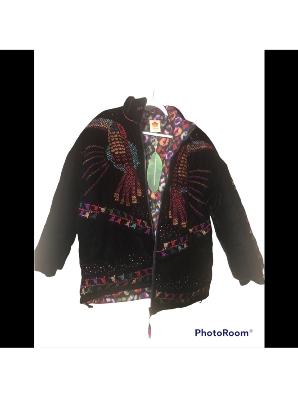 Farm Rio Reversible Embroidered Puffer Jacket - Picture 8 of 10